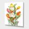 Designart - Blooming White and Orange Tulips Flower - Traditional Canvas Wall Art Print